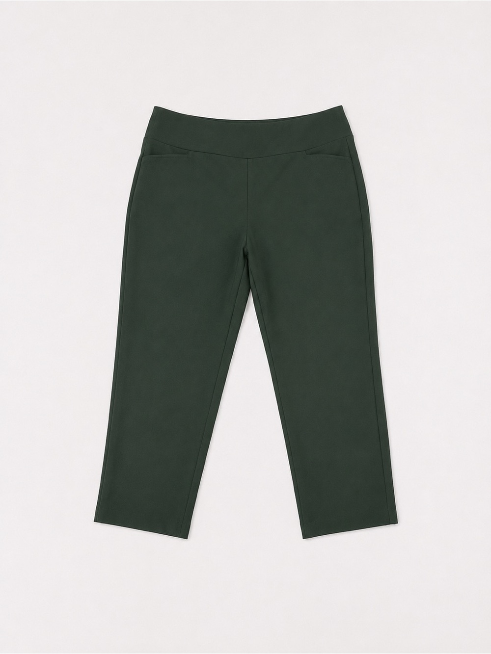 adidas Dark Green Cropped Ponte Pants